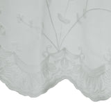 Grandeur Sheer Embroidered Tiers and Panels - White
